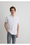 White Polo Shirt with Collar Detail , Slim Fit / Narrow Cut 064164-27879 - 2