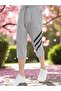 Men's 4-Pocket Below Knee Striped Gray Capri