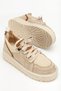 Women's Thick Sole Lace-Up Casual Sneaker Shoes Remi Beige Suede - 7
