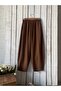 Casual Brown Linen Trousers - 4