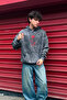 Roses Lovers Printed Oversize Unisex Washable Black Hoodie - 5