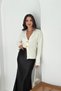 Large Button Detailed Soft Textured Knitwear Cardigan Aw25Hi0015 - 6