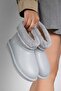 Women's Leather Ankle Boots with Hairy Inside Thick Sole Women's Boots - 2