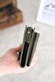 Genuine Leather Zippered Wallet with Phone Compartment Green 1163 - 5