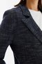 Kadın Triko Görünümlü Blazer Denim Ceket - 2