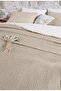 Beige Color 6 Layer Muslin Double 240X260 Quilt/2 Pieces 50X70Cm Pillowcases - 3