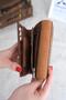 Saraciye Stitched Multi-Compartment Genuine Leather Wallet for Women, Hazelnut Color 1065 - 4