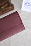 Saraciye Stitched Genuine Leather Wallet with Phone Compartment, Burgundy Color 1052 - 5