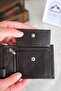 Genuine Leather Wallet with Coin Compartment Dark Brown 1006 - 5