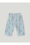 ® 100% Bamboo Bunny Printed Co-ord Set | | Full-sleeve T-shirt & Comfy Pants - Sky Blue & White - 7