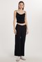 Women's Slim Fit Slim Fit Elastic Waist Palazzo Wide Leg Black Trousers - 3