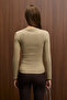 Taluvia Women's Stretchy Fabric Bodycon Slim Fit Buttoned Mink Blouse - 6