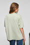 Lagertha Women's 100% Organic Cotton Thick Textured Oversize Fit Round Neck Mint Green T-Shirt - 6