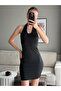 Rope Strap Backless Long Dress Black - 3