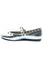 Feles Staple Detailed Women's Ballet Shoes Silver - 7