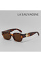 Prestige Series – Oval Leopard Sunglasses with Gold Detail
