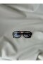Geometric Leopard Pattern Blue Glass Women's Sunglasses - 2