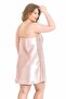 Premium Plus Size Salmon Short Double Satin Robe Nightgown Set - 3