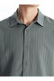 Nevavm Comfortable Fit Short Sleeve Striped Men's Shirt with Difference - 3