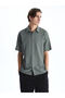 Nevavm Comfortable Fit Short Sleeve Striped Men's Shirt with Difference