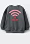 Unisex Back Printed 3 Thread Fabric Cotton Sweatshirt - 2