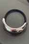 Silver Color Thin Metal Detailed Rubber Buckle - 4