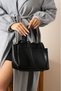Women's Handbag and Shoulder Bag with Magnet Closure and Wallet Detail Black Width: 30cm Height: 22cm - 3