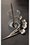 6 Pieces Stainless Steel Luxury Round Form, Silver Color Tea, Coffee Spoon