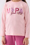 U.S. Polo Assn Girls' Pink Pajama Set - 4