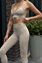Prime Fit - Beige High Waist Seamless Push-Up Recovery Leggings - 2