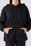 Women's Hooded Pigment Printed Winter Regular Fit Black Pajama Set Ar3111-S-V1 - 6