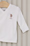 Baby Boy Crew Neck Pigment Printed Winter Regular Fit White Hospital Release Usb2022-C-V1 - 2