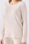 Women's Cream Long Sleeve Pajama Set - 4