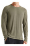 Round Neck Striped Khaki Men's T-Shirt 40595 - 3