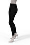 Women's 100% Cotton Ribbed Long Black Ribbed Leggings 721 - 3