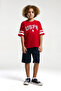طقم برمودا U.S. Polo Assn للأولاد، باللون الأحمر - 4