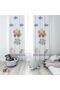 Flying Elephant Patterned Children's and Baby's Room Background Curtain 2 Wings Tla-257