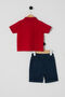 U.S. Polo Assn Red Baby Boy Set - 3
