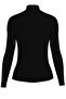 Women's Long Sleeve Cotton Stretch Fabric Turtleneck Black Body Undershirt 6257 - 5