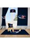 Space Astronaut Patterned Children's and Baby's Room Background Curtain 2 Wings Tla-232