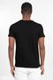 Men's Slim Fit Slim Fit 100% Cotton Soft Texture Printed Black Crew Neck T-Shirt - 4