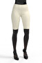 100% Cotton Women's Ribbed Knee-Length Cream Tights 424 - 5