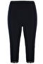 Women's 100% Cotton Lace Bermuda Capri Black Tights 422 - 3