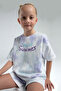 طقم شورت أبيض بقصة عادية للصيف مطبوع عليه Pigment Collar Pigment من Girl Child RP3616-C-V1 - 3