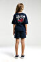 U.S. Polo Assn Girls' Navy Blue Shorts Set - 5