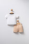 Baby Boy Polo Collar Pigment Printed Summer Regular Fit Cream Baby Set Usb2339-C-V5 - 4