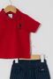 U.S. Polo Assn Red Baby Boy Set - 2