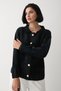 Black Cardigan with Bead Pocket Detail - 6