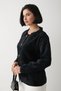 Black Cardigan with Bead Pocket Detail - 2
