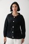 Black Cardigan with Bead Pocket Detail - 5